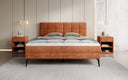 Boxspringbed Vera in Ribstof met hoge poten