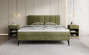 Boxspringbed Vera in Ribstof met hoge poten