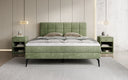 Boxspringbed Vera in Ribstof met hoge poten