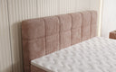 Boxspringbed Vera in Ribstof met hoge poten