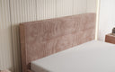 Designer gestoffeerd bed Merry in Ribstof met opbergruimte