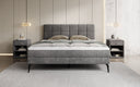 Boxspringbed Vera in Ribstof met hoge poten