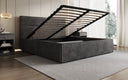 Designer gestoffeerd bed Merry in Ribstof met opbergruimte