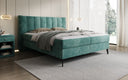 Boxspringbed Ines in Ribstof met opbergruimte