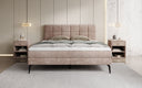 Boxspringbed Vera in Ribstof met hoge poten