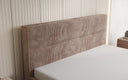 Designer gestoffeerd bed Merry in Ribstof met opbergruimte