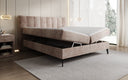 Boxspringbed Ines in Ribstof met opbergruimte