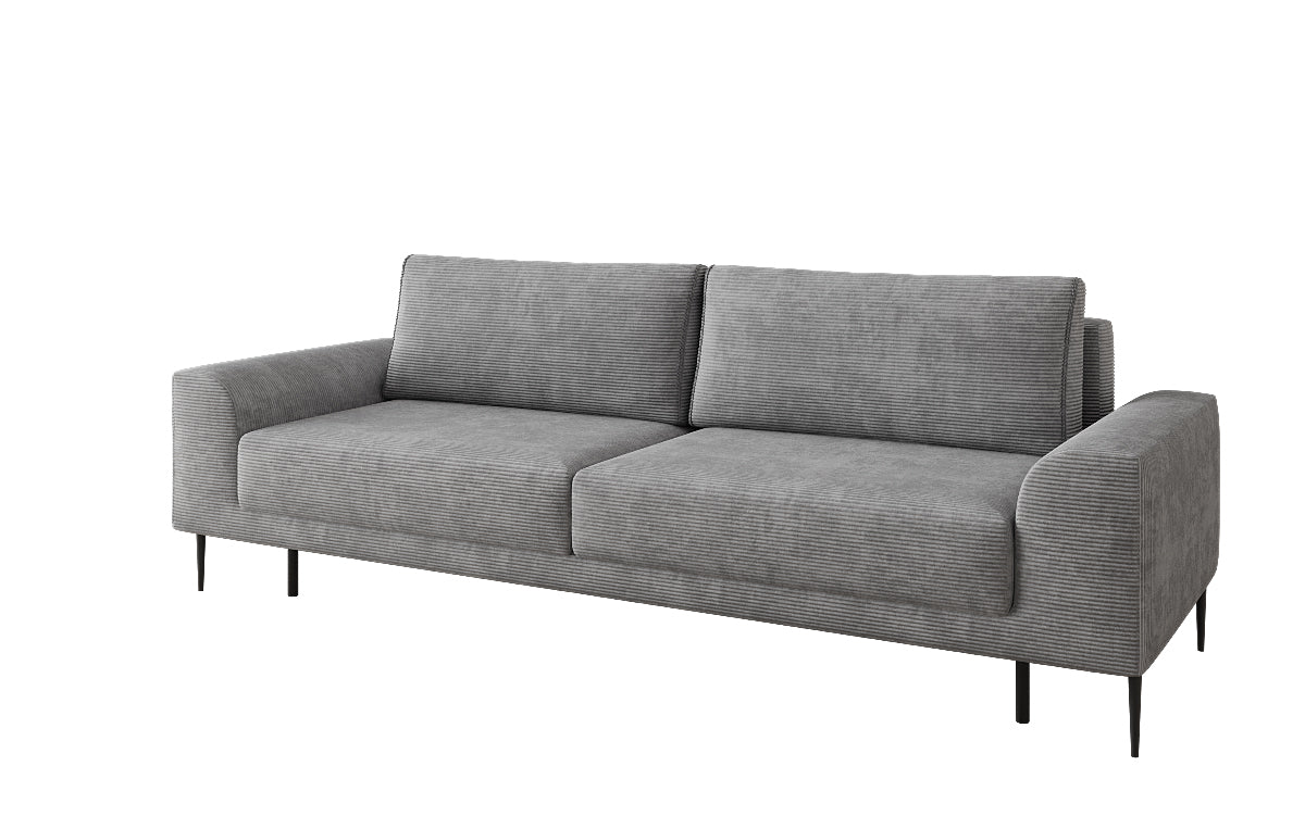 Designer 3-zitsbank Bloom in Ribstof met slaapfunctie en opbergruimte