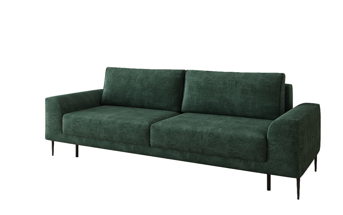 Designer 3-zitsbank Bloom in Ribstof met slaapfunctie en opbergruimte