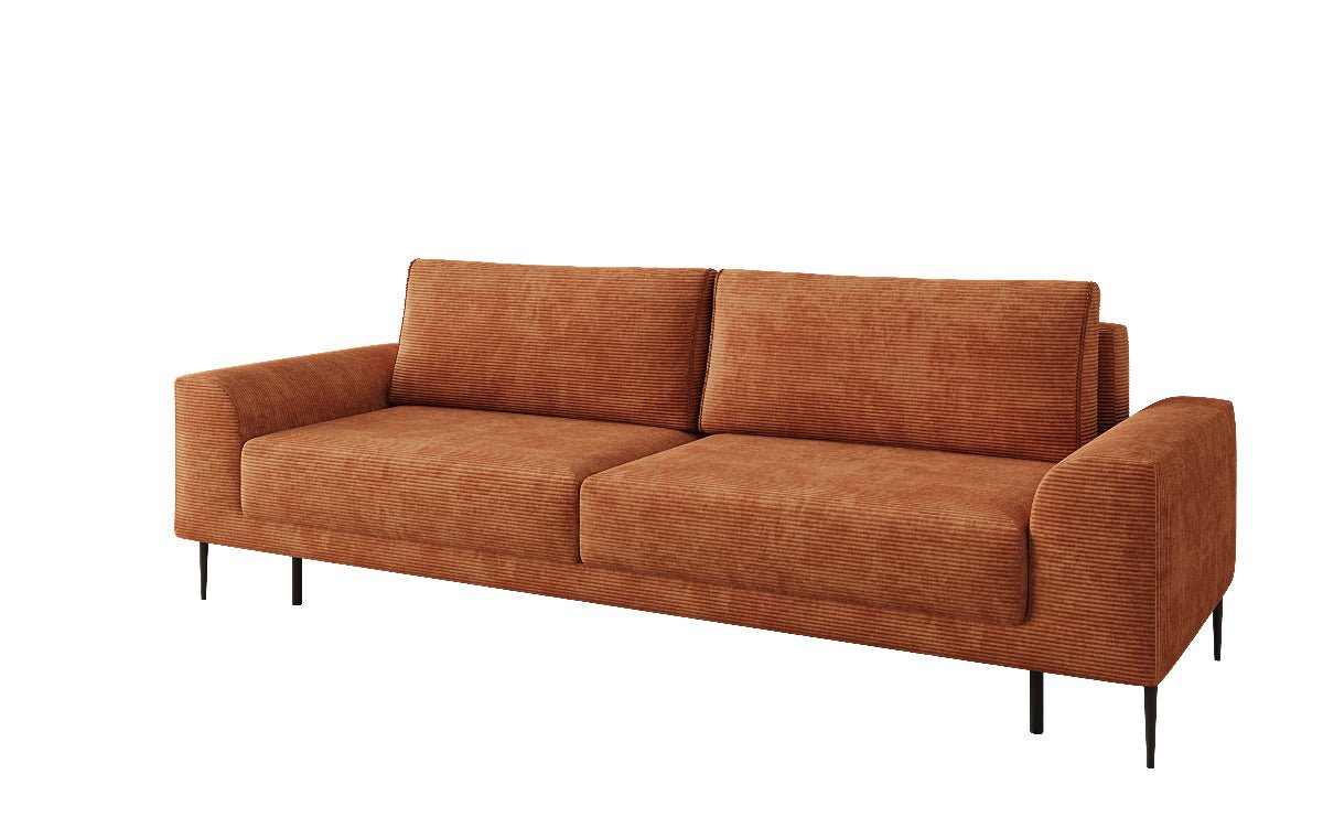 Designer 3-zitsbank Bloom in Ribstof met slaapfunctie en opbergruimte