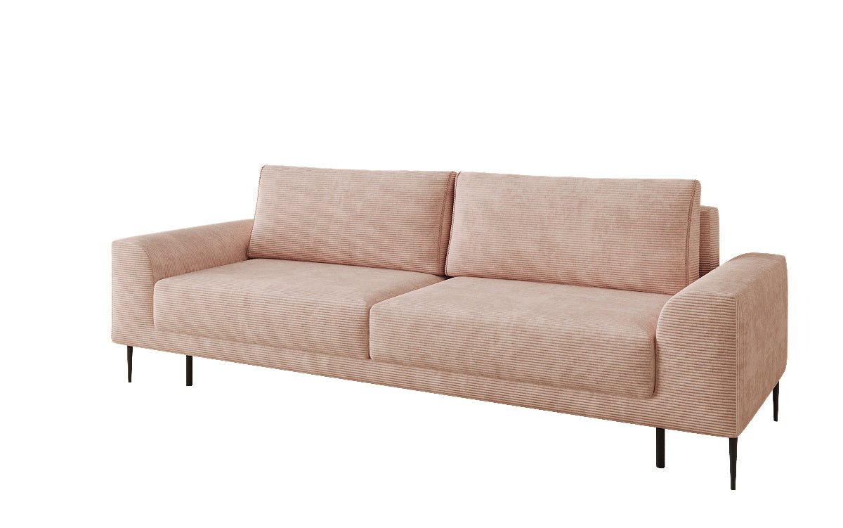Designer 3-zitsbank Bloom in Ribstof met slaapfunctie en opbergruimte