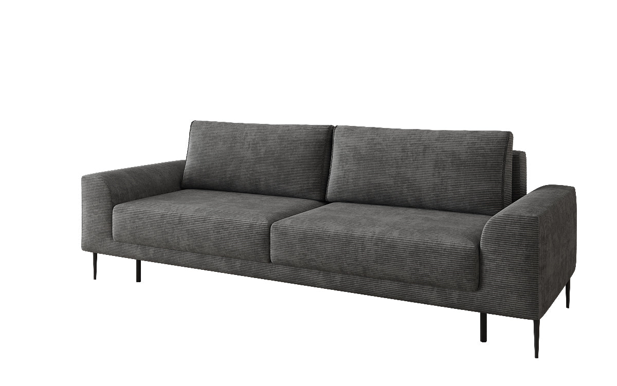 Designer 3-zitsbank Bloom in Ribstof met slaapfunctie en opbergruimte