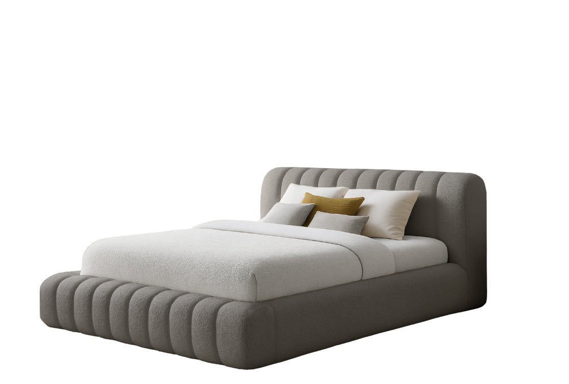 Designer gestoffeerd bed Selene Bouclé met opbergruimte