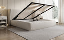 Designer gestoffeerd bed Rosalie in Teddystof Bouclé met opbergruimte