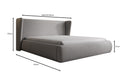 Designer gestoffeerd bed Rosalie in Teddystof Bouclé met opbergruimte