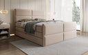 Boxspringbed Viola in structuurstof met opbergruimte