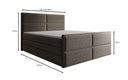 Boxspringbed Viola in structuurstof met opbergruimte