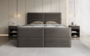 Boxspringbed Viola in structuurstof met opbergruimte
