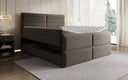 Boxspringbed Viola in structuurstof met opbergruimte