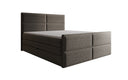 Boxspringbed Viola in structuurstof met opbergruimte