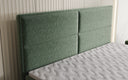 Boxspringbed Viola in structuurstof met opbergruimte