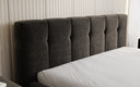 Design gestoffeerd bed Helena in structuurstof met opbergruimte