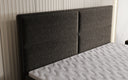 Boxspringbed Viola in structuurstof met opbergruimte