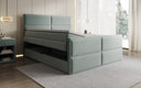 Boxspringbed Viola in structuurstof met opbergruimte