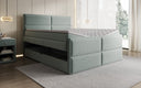 Boxspringbed Viola in structuurstof met opbergruimte