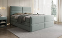 Boxspringbed Viola in structuurstof met opbergruimte
