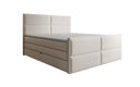 Boxspringbed Viola in structuurstof met opbergruimte
