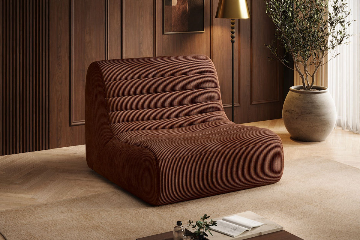 Designfauteuil Remo in Ribstof