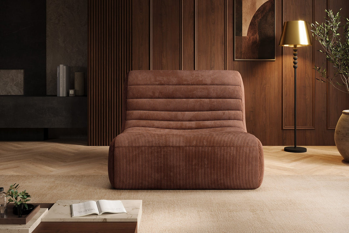 Designfauteuil Remo in Ribstof