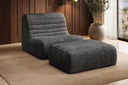 Designfauteuil Remo in Ribstof