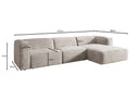 Designer hoekbank Comfy in Fluweel