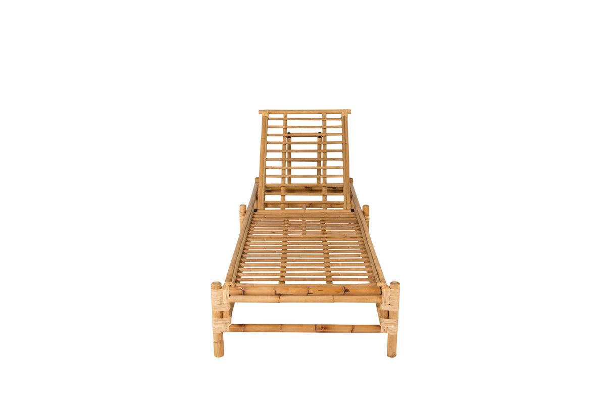 Sonnenliege Verano - aus Rattan mit grauen Kissen