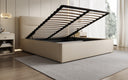 Designer gestoffeerd bed Merry Stof met opbergruimte
