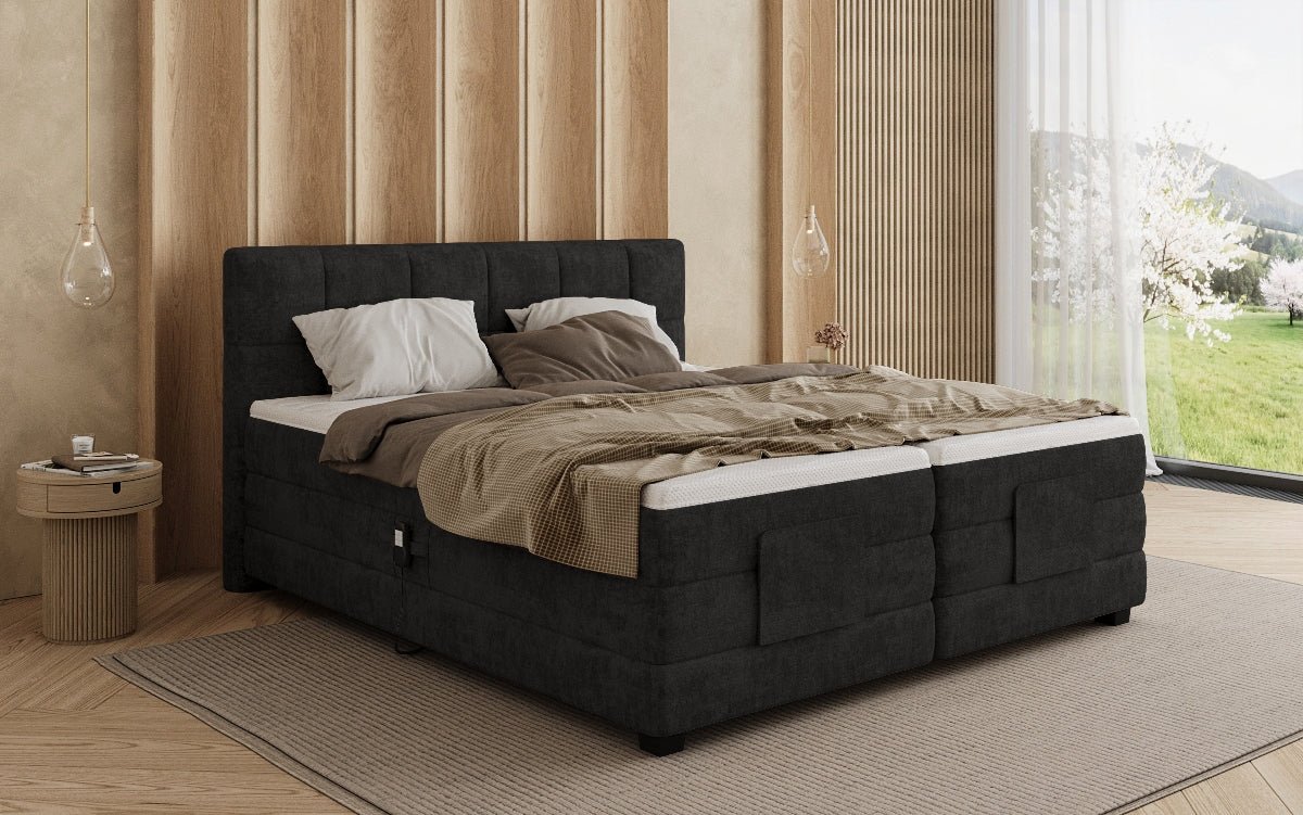 Boxspringbed Monaco - elektrisch verstelbaar in Stof