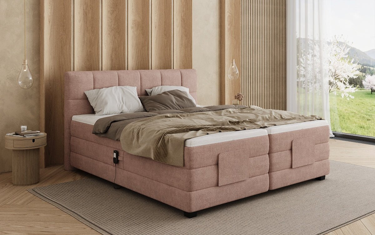 Boxspringbed Monaco - elektrisch verstelbaar in Stof