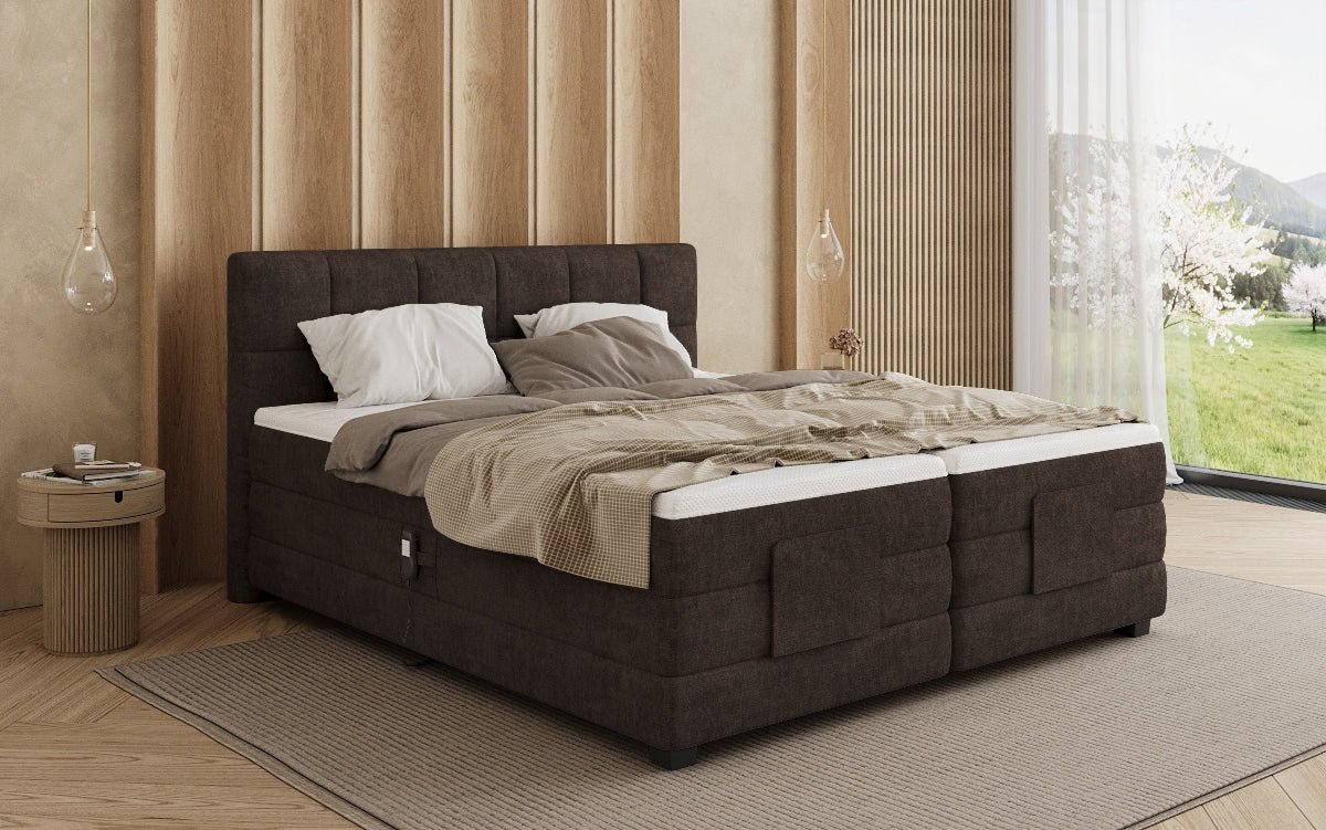Boxspringbed Monaco - elektrisch verstelbaar in Stof