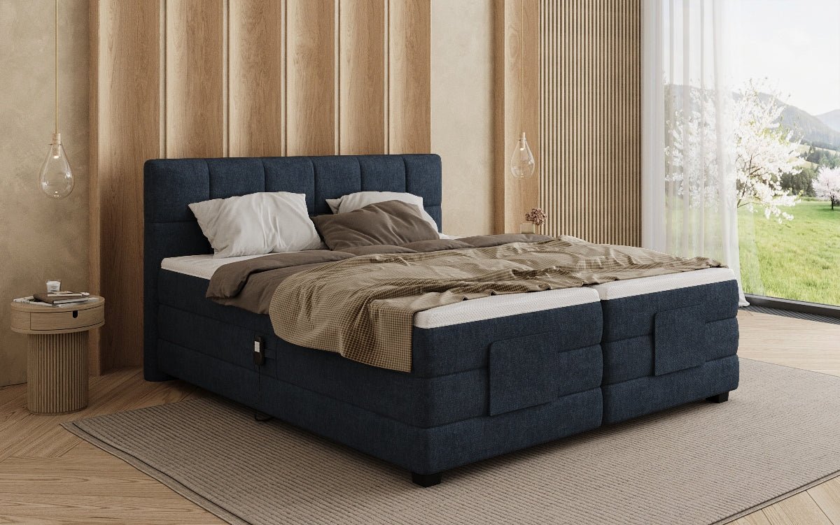 Boxspringbed Monaco - elektrisch verstelbaar in Stof
