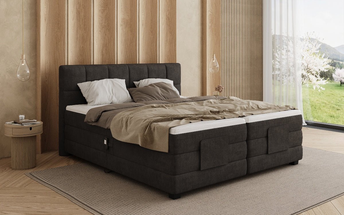 Boxspringbed Monaco - elektrisch verstelbaar in Stof