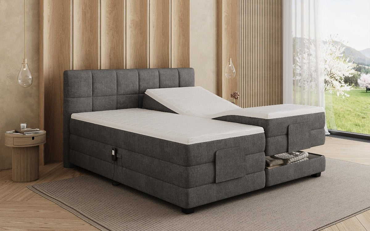 Boxspringbed Monaco - elektrisch verstelbaar in Stof