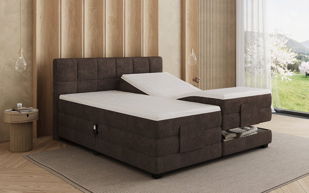 Boxspringbed Monaco - elektrisch verstelbaar in Stof
