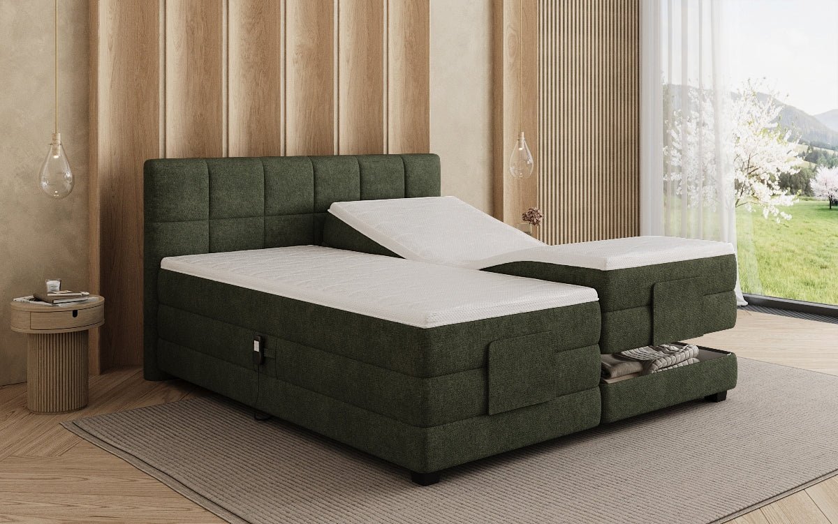 Boxspringbed Monaco - elektrisch verstelbaar in Stof