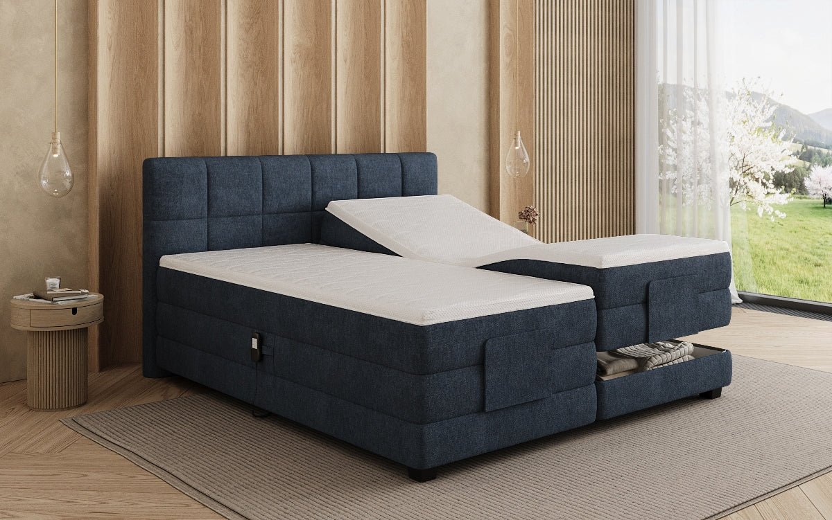Boxspringbed Monaco - elektrisch verstelbaar in Stof