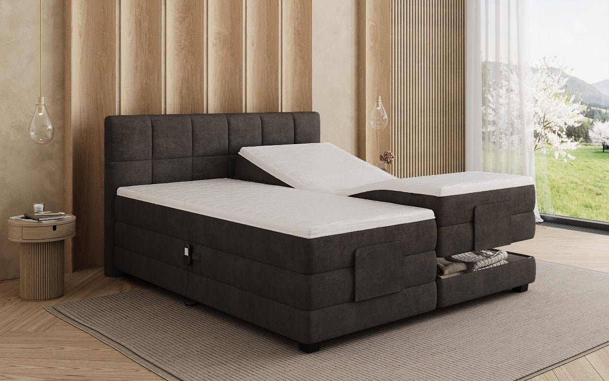 Boxspringbed Monaco - elektrisch verstelbaar in Stof