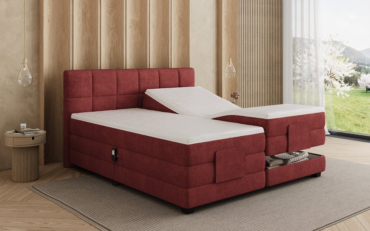 Boxspringbed Monaco - elektrisch verstelbaar in Stof