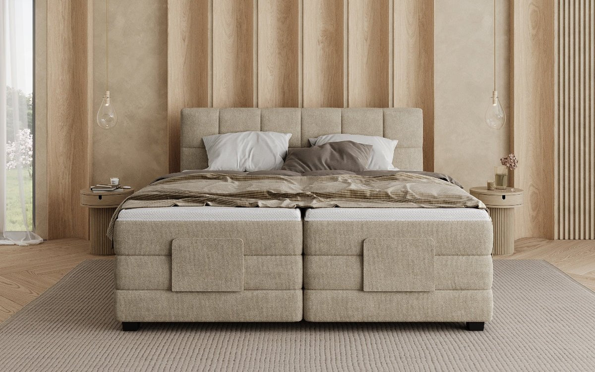 Boxspringbed Monaco - elektrisch verstelbaar in Stof