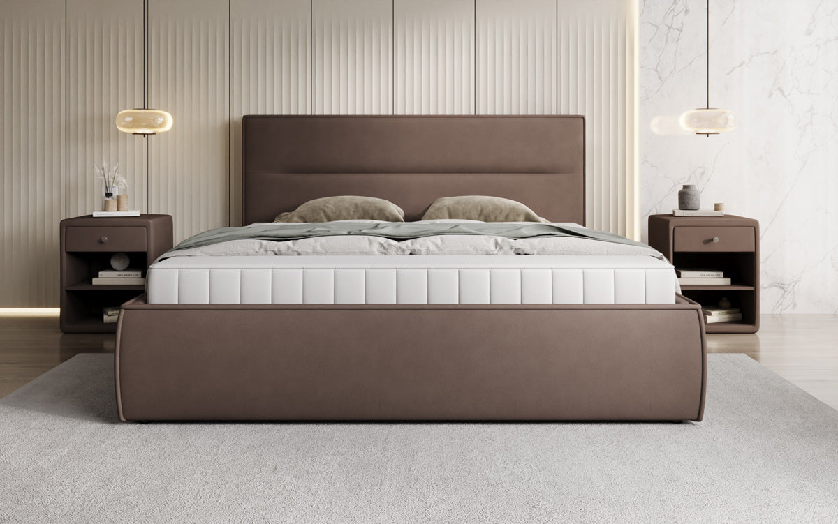 Designer gestoffeerd bed Merry Stof met opbergruimte
